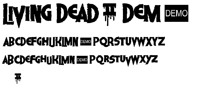 Living Dead 2 DEMO font
